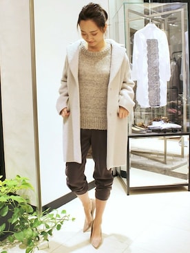 「FIGARO Paris（フィガロパリ）のアイテム（ジャケット/アウター）」を使った、yukiさん（レディース・160cm）の秋コーディネート