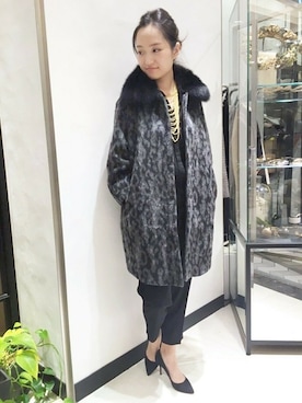 「FIGARO Paris（フィガロパリ）のアイテム（オールインワン・サロペット）」を使った、yukiさん（レディース・160cm）の冬コーディネート