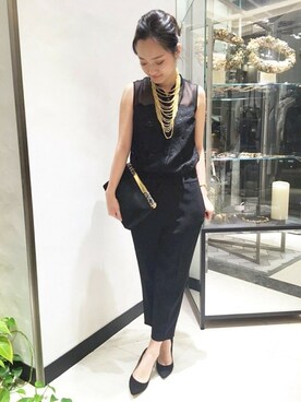 「FIGARO Paris（フィガロパリ）のアイテム（オールインワン・サロペット）」を使った、yukiさん（レディース・160cm）の冬コーディネート