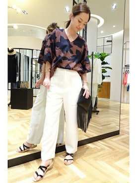 「FIGARO Paris（フィガロパリ）のアイテム」を使った、yukiさん（レディース・160cm）の夏コーディネート