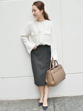 「FIGARO Paris（フィガロパリ）のアイテム」を使った、yukiさん（レディース・160cm）の秋コーディネート