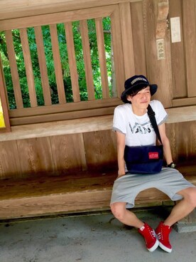 「アイテム（メッセンジャーバッグ）」を使った、GI-MANさん（メンズ・174cm・10代）の秋コーディネート