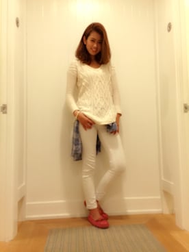 「アイテム（モカシン/デッキシューズ）」を使った、Honaaaaaamiさん（レディース・170cm・20代）の春コーディネート