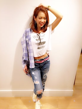 「アイテム（腕時計）」を使った、Honaaaaaamiさん（レディース・170cm）の春コーディネート