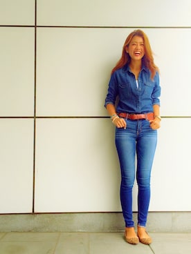 「アイテム（パンプス）」を使った、Honaaaaaamiさん（レディース・170cm）の秋コーディネート