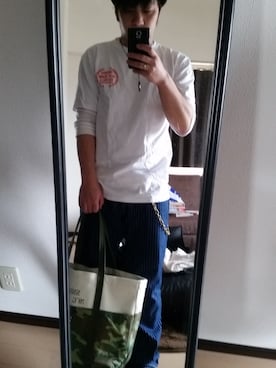 「CLUCT（クラクト）のアイテム（財布/小物）」を使った、けーすけさん（メンズ・169cm）の春コーディネート