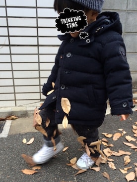 「CIAOPANIC TYPY（チャオパニックティピー）のアイテム（ダウンジャケット/コート）」を使った、Molinaさん（キッズ・90cm）の冬コーディネート