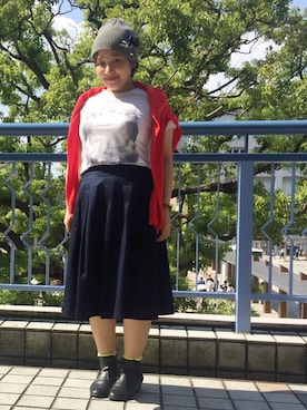 「passage mignon/flaneur（パサージュミニョンフラヌール）のアイテム（ニットキャップ/ビーニー）」を使った、Naoさん（レディース・159cm）の秋コーディネート