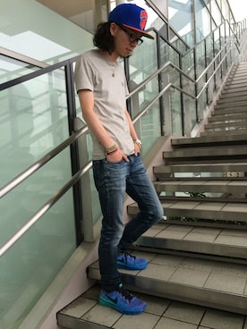 「ONSPOTZ（オンスポッツ）のアイテム」を使った、miyaさん（メンズ・173cm）の夏コーディネート