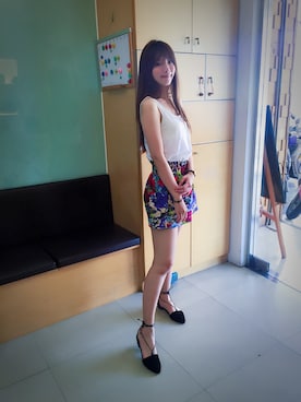 「Ann's（アンズ）のアイテム」を使った、洪筱柔さん（レディース・170cm）の春コーディネート