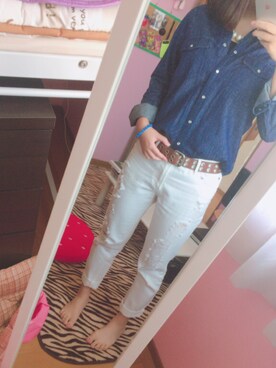 「VENCE（ヴァンス）のアイテム（パンツ）」を使った、Suzurin✡さん（レディース・158cm）の秋コーディネート