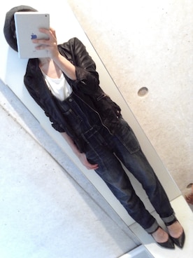 「index（インデックス）のアイテム（サロペット/オーバーオール）」を使った、SACHIさん（レディース・152cm）の秋コーディネート