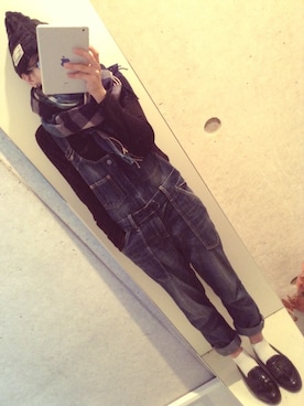 「index（インデックス）のアイテム（サロペット/オーバーオール）」を使った、SACHIさん（レディース・152cm）の秋コーディネート