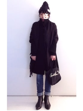 「ICB（アイシービー）のアイテム（その他アウター）」を使った、SACHIさん（レディース・152cm）の冬コーディネート