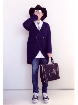 「ICB（アイシービー）のアイテム（その他アウター）」を使った、SACHIさん（レディース・152cm）の冬コーディネート