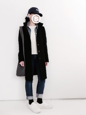 「ICB（アイシービー）のアイテム（その他アウター）」を使った、SACHIさん（レディース・152cm）の冬コーディネート