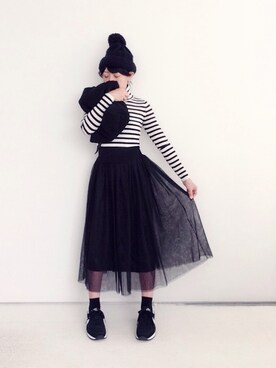 「PLAIN CLOTHING（プレーンクロージング）のアイテム（ニットキャップ/ビーニー）」を使った、SACHIさん（レディース・150cm）の秋コーディネート