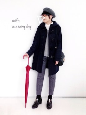 「グレーパンツ」｜SACHIさん（レディース・150cm）の冬コーディネート