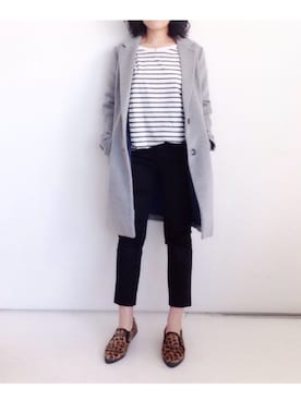 「クロップドパンツ」｜SACHIさん（レディース・150cm）の冬コーディネート