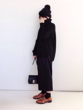 「PLAIN CLOTHING（プレーンクロージング）のアイテム（ニットキャップ/ビーニー）」を使った、SACHIさん（レディース・150cm）の秋コーディネート