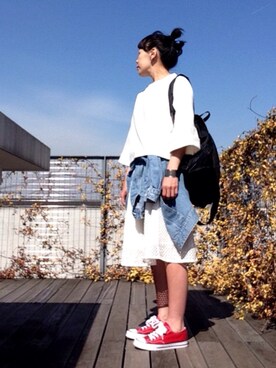 「Y'SACCS（イザック）のアイテム」を使った、SACHIさん（レディース・150cm）の春コーディネート