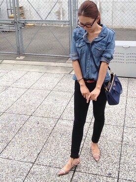 「Rails（レイルズ）のアイテム（シャツ/ブラウス）」を使った、rincoさん（レディース・168cm）の夏コーディネート
