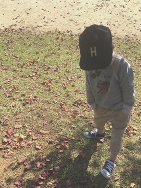 「BLEU H. （ブルーオリゾン）のアイテム」を使った、YAMORIさん（キッズ・100cm）の冬コーディネート