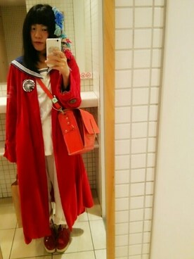 「アイテム（セットアップ、ホワイト系）」を使った、りぼん。さん（レディース・160cm）の春コーディネート