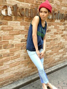 「WC（ダブル シー）のアイテム（パンプス）」を使った、WEB_STAFFさん（レディース・153cm）の夏コーディネート