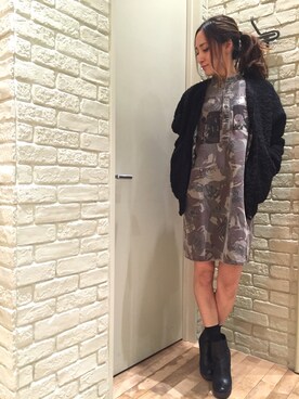 「甘辛mix」｜「アイテム（ノーカラージャケット）」を使った、kanaさん（レディース・172cm）の秋コーディネート