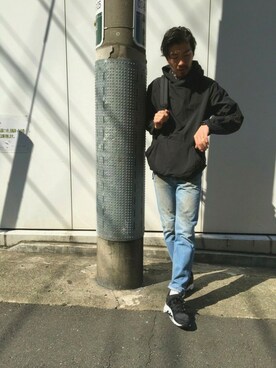 「TATRAS CONCEPT STORE（タトラスコンセプトストア）のアイテム（パンツ）」を使った、TAMさん（メンズ・179cm）の冬コーディネート