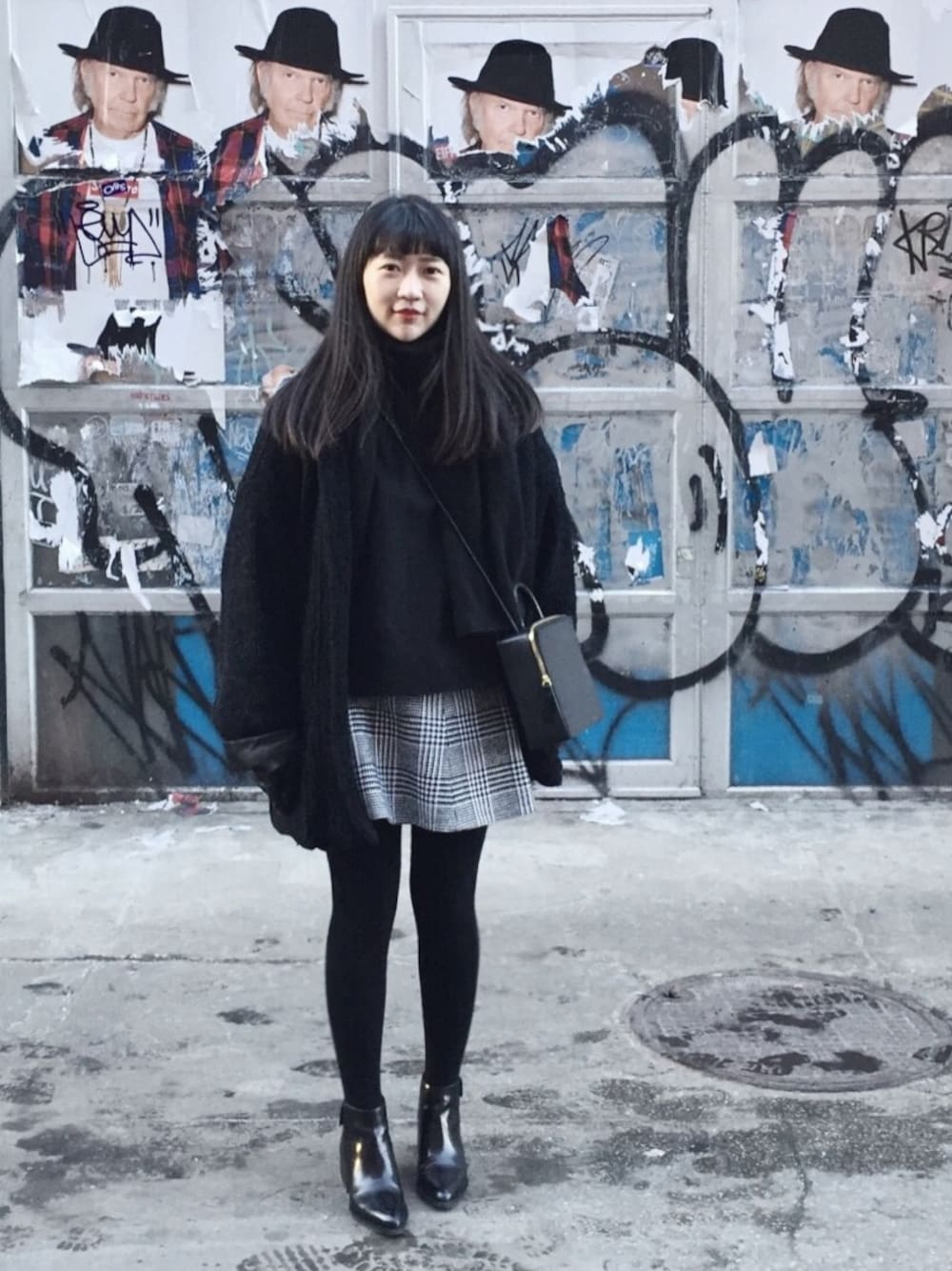 「street、NYC、Taiwan、girl、American Apparel」｜「VINCEのAnkle boots（ブーティ、ブラック系）」を使った、Ange Changさん（レディース・160cm）の春コーディネートの1枚目の写真