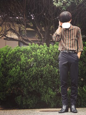 「ラッドミュージシャン」｜「アイテム（アナログ腕時計）」を使った、コデくんさん（メンズ・173cm）の秋コーディネート