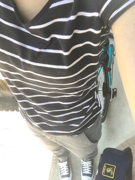 「BEAMS（ビームス）のアイテム（メッセンジャーバッグ）」を使った、ひい。さん（レディース・162cm）の夏コーディネート