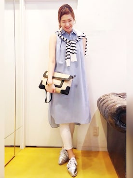 「OSMOSIS（オズモーシス）のアイテム（シューズ）」を使った、OSMOSISofficialさん（レディース・169cm）の春コーディネート