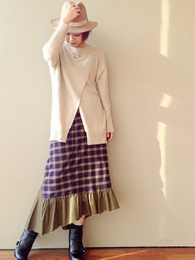 「OSMOSIS（オズモーシス）のアイテム（シューズ）」を使った、OSMOSISofficialさん（レディース・160cm）の秋コーディネート