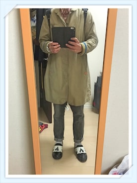 「FRAPBOIS half」｜「アイテム（ステンカラーコート）」を使った、りょうさん（メンズ・171cm）の秋コーディネート