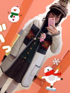 「BEAMS BOY（ビームスボーイ）のアイテム（ニットキャップ/ビーニー）」を使った、りょーへいさん（メンズ・176cm）の冬コーディネート