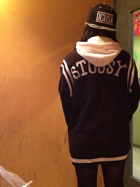 「STUSSY（ステューシー）のアイテム（その他アウター）」を使った、Goober.Sさん（レディース・160cm）の冬コーディネート