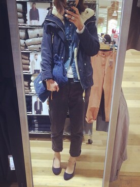 「ショッピング」｜「アイテム（マウンテンパーカー）」を使った、taeさん（レディース・167cm）の秋コーディネート