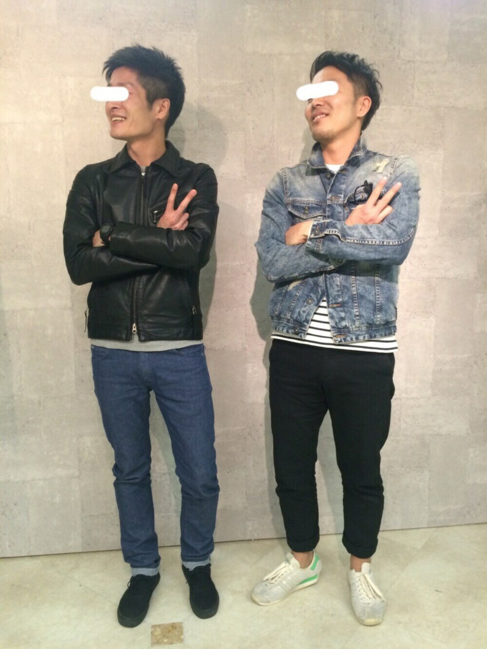 「シンプルコーデ、UNIQLO、LEE、VANS、ジャーナルスタンダード、ライダース、デニムパンツ」｜「JOURNAL STANDARDのアイテム（ライダースジャケット、ブラック系）」を使った、kotawoさん（メンズ・173cm）の春コーディネートの1枚目の写真