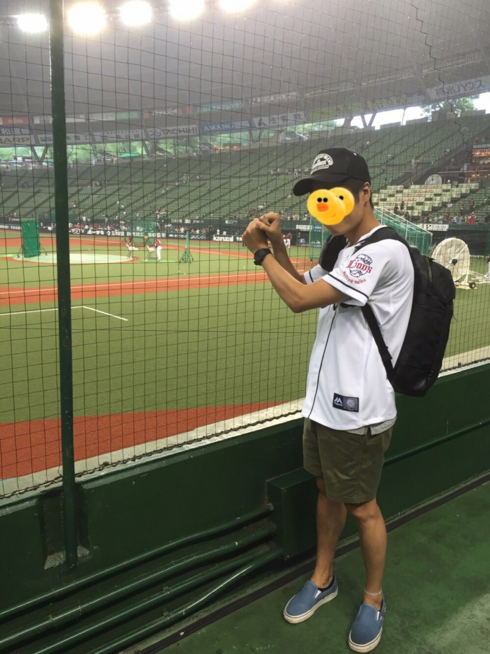 「西武ライオンズ、西武ドーム、野球観戦、スポーツミックス、ユニフォーム」｜「西武ドームのアイテム（その他、グリーン系）」を使った、kotawoさん（メンズ・173cm）の夏コーディネートの1枚目の写真