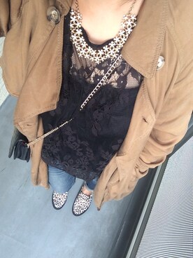 「chanel」｜「アイテム（トレンチコート）」を使った、chiさん（レディース・164cm）の秋コーディネート