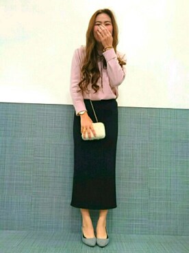 yurikaさんの「WOMEN メリノブレンドリブスカート」を使ったコーディネート