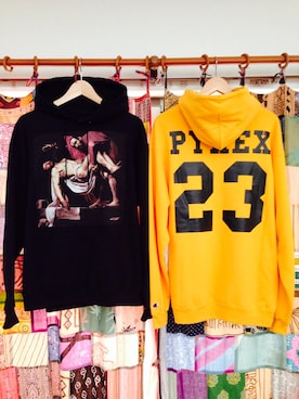 「PYREX VISION（パイレックスヴィジョン）のアイテム（パーカー）」を使った、h.hさん（メンズ・174cm）の夏コーディネート