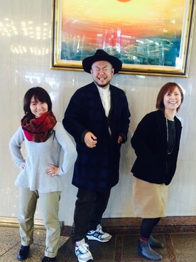 「EN ROUTE（アンルート）のアイテム（ノーカラージャケット）」を使った、Takeuchi  Toshimichiさん（メンズ・178cm）の冬コーディネート