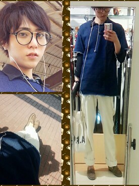 「BUBBLES（バブルス）のアイテム」を使った、AK1H1K0さん（メンズ・186cm）の春コーディネート