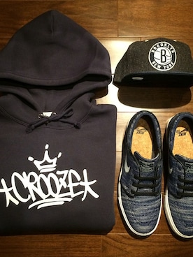 「NIKE SB（ナイキエスビー）のアイテム」を使った、CROOZECLOTHINGさん（メンズ・170cm）の冬コーディネート