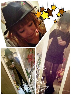 「ウィッグ」｜「アイテム（ダウンジャケット/コート）」を使った、AskaLynnetteSakamotoさん（レディース・157cm）の冬コーディネート