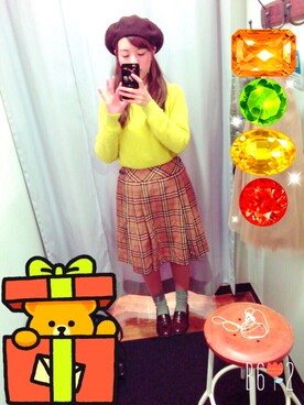 「Momo（Momo）のアイテム（トップス）」を使った、ゆっすぅ🐻さん（レディース・154cm）の冬コーディネート